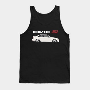 Civic SI 99 WHITE COUPE ON VOLK RAYS Tank Top